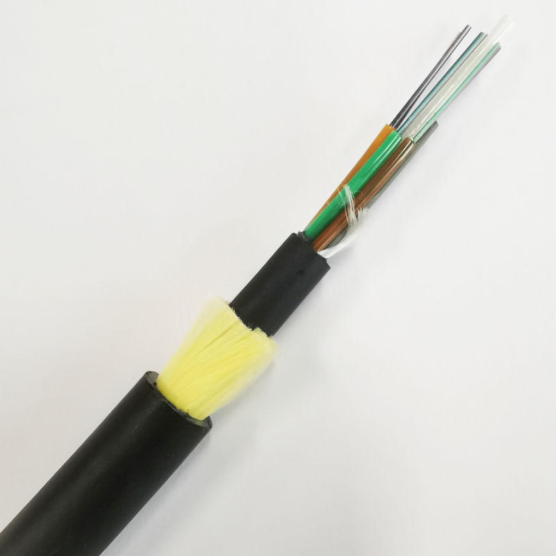 Outdoor Anti Thunder Double Jacketed FRP Self Supporting Aerial Fiber Optic Cable Fiber 48 Core Adss Fiber Cables