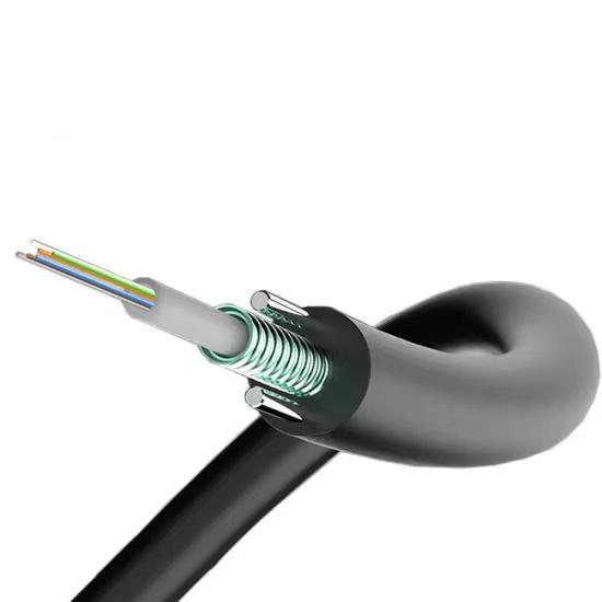 GYXTW كابل ألياف ضوئية مزود بالدرع ذات الوضع الواحد مع غلاف HDPE للاستخدام الجوي والقناة 1