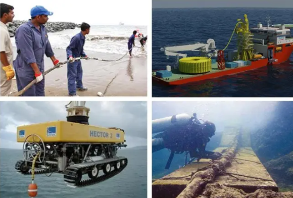 كابل ألياف ضوئية بحري GYTA33 12/24/48 نواة مزدوج الغلاف مُقوى مُدرع لتوريد معدات الألياف الضوئية 2