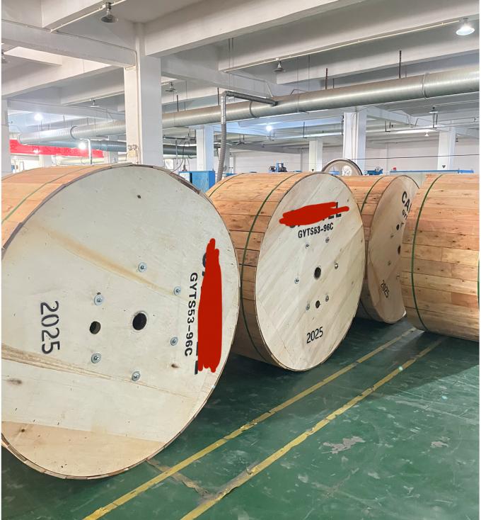 مصنع المخزون في الخارج مزدوج المدرع GYTS53-96 النواة كابل الألياف الضوئية سترة مزدوجة G652D شحنها في نفس اليوم 10