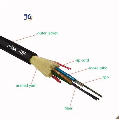 جودة  ADSS Fiber Optic Cable All Dielectric Self Supporting 100m Span Outdoor Aerial مصنع