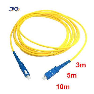 جودة  Duplex OS2 9 125um SC to LC Single Mode Fiber Optic Patch Cord Low Loss مصنع