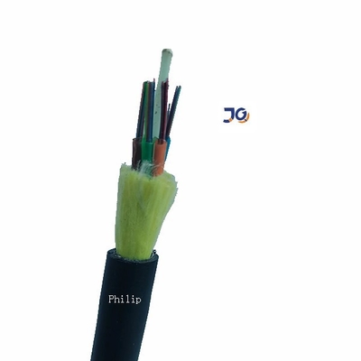 لا يوجد معدن بالكامل داعم ذاتي الدعم ADSS كابل ألياف بصرية أحادي النوع HDPE مغمد بخيوط