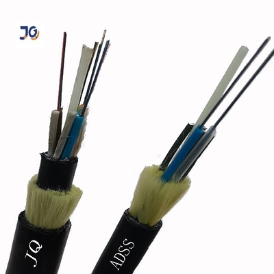 كبل الألياف البصرية HDPE 12/24/48/96 Core ADSS مع خيوط الأراميد
