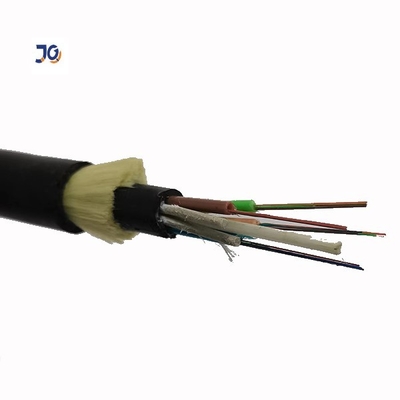 Aramid Yarn Outdoor Aireal Single Mode كابلات الألياف البصرية 24 Core ADSS OFC Fiber Cable