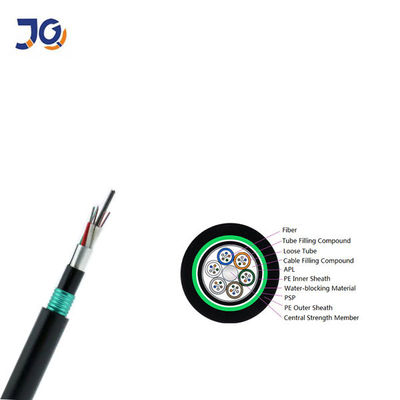 مثبطات الحريق LSZH GYZTA53 HDPE GYTA53 تحت الأرض مباشرة كابل الألياف البصرية المدفون 4 8 12 24 48 96 النوى