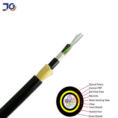 كابلات الألياف الضوئية الجوية ذات الوضع الواحد 6 8 12 24 48 كابلات الألياف الضوئية