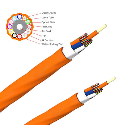 كابلات الألياف الميكرو القناة المضغوطة بالهواء 96 Core GCYFY G652D High Density Network Cable