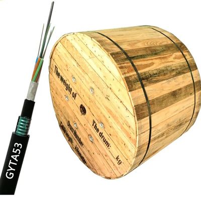 تحت الأرض مباشرة دفنت FRP قوة العضو مزدوجة مدرعة كابل الألياف الضوئية GYFTA53