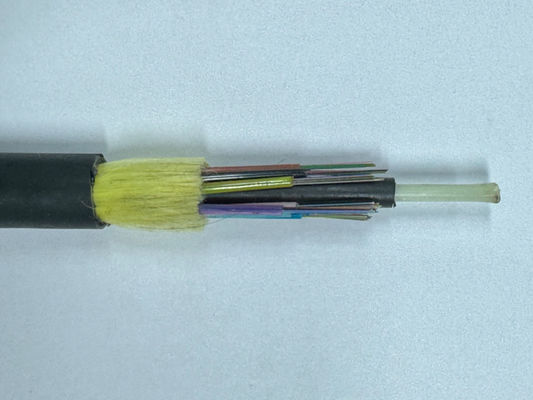 2 24 32 48 72 96 144 النواة الأحادية / المزدوجة الغطاء ADSS في الهواء الطلق فوقية كابل الألياف الضوئية للرسائل غير المرسلة الجوية 150 100 200m