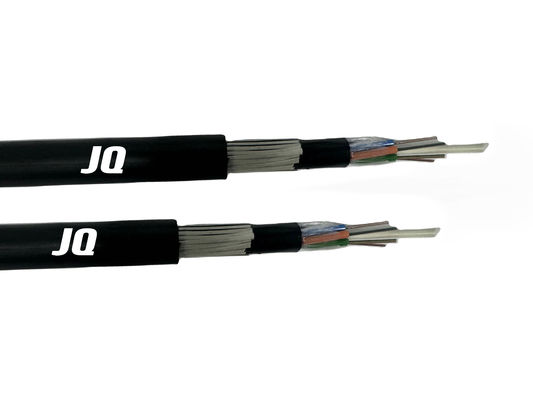 مضاد للنار مضاد للجرذان GYFTZY63 كابل ألياف بصرية مدفون مباشرة خيوط زجاجية عالية الجودة مع FRP