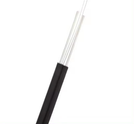 كابل قطرة الألياف الضوئية FTTH لـ GJXFH الداخلي مع عضو قوة سلك الفولاذ FRP 2