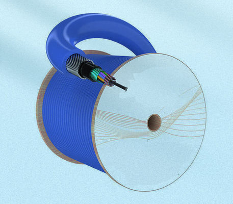 مصنع LSZH MGTSV33 سلك فولاذي مدرع التعدين كابلات الألياف البصرية مضادة للنار G652D كابلات البصرية الزرقاء للمناجم