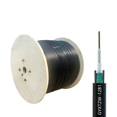 4 6 8 12 24 قلب GYXTZW Unitube كابل مضاد للنار كابل ألياف ضوئية في الهواء الطلق