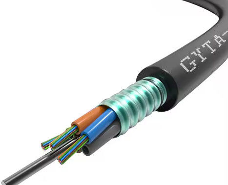 48 72 96 144 288 كابل الألياف الضوئية الأساسي المتعرج على الأنابيب المفتوحة GYTA GYTS كابل الاتصالات المدفون في القناة