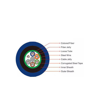 12 24 قلب واحد درع سترات مزدوجة مضادة للنار MGTSV كابلات الألياف الضوئية للتعدين