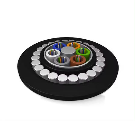 كابل ألياف خارجية تحت الماء GYTA33 سلك سيل مدرع كابل ألياف ضوئية 12 24 48 96 144