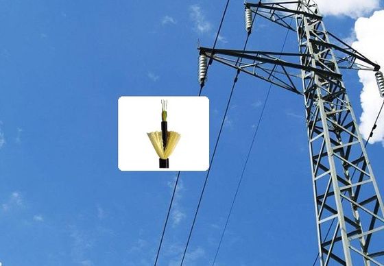 كابل فضائي كهربائي كهربائي 96 كلية كابل ألياف بصرية مع خيط أراميد كابل ألياف بصرية