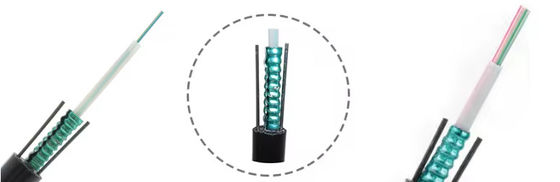 مرسومة GYXTW مدرعة 2 4 6 8 12 24 محور واحد الوضع كابل الألياف الضوئية 6 ملم 7 ملم 8 ملم مع رسول