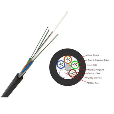 بيع الساخن 48 Core SM GYFTY غير مدرعة كابلات الألياف الضوئية للأنابيب و تحت الأرض