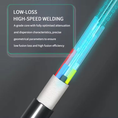 بيع بالجملة خارجية غير المعدنية 96 النواة الهوائية القناة G652D GYFTY كابل الألياف الضوئية مع FRP