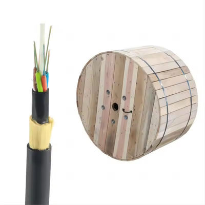 كابل ADSS الصناعي الخارجي ذات الدعم الذاتي 24 Core 48core OHDPE Jacket 100-200m Span SM MM كابل الألياف الضوئية