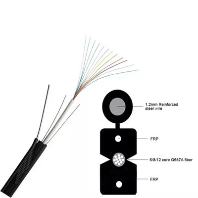 GJYXCH كابل قطرة الألياف البصرية 1-4 Core FTTH G652D Simplex داخلي 1km 2km