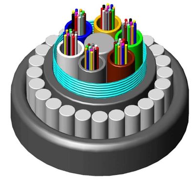 تحت البحر مباشرة مدفونة تحت الماء GYTA33 GYTS33 سلك الصلب سلك ألياف ضوئية مدرعة