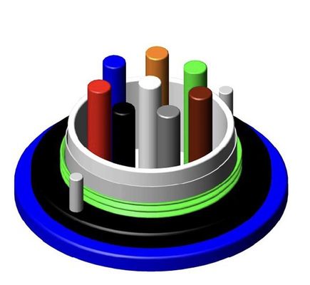 كابل ألياف ضوئية MGXTSV مقاوم للحريق للقنوات الخارجية تحت الأرض في المناجم، أحادي النمط ومتعدد الأنماط