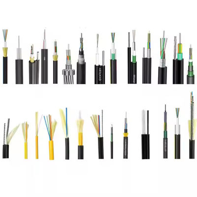 الشكل 8 كابل الألياف البصرية مع شريط الألومنيوم / شريط الفولاذ تصميم مدرع ودعم ذاتي لظروف الطقس القاسية