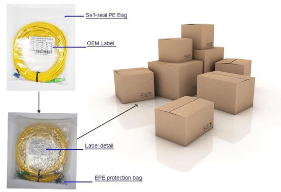 LC SC / UPC SC / APC G652D G657A PVC الألياف البصرية التصحيح الحبل