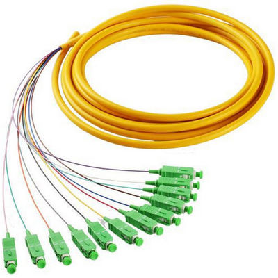 OEM FTTH 62.5 / 125um Fiber SC APC ضفيرة