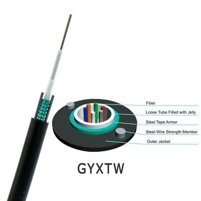 GYXTW 4 مصنع كابلات الألياف الضوئية الهوائية أحادية الوضع G652D