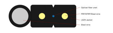 LSZH غمد G657A GJYXCH 2 Core Drop Cable
