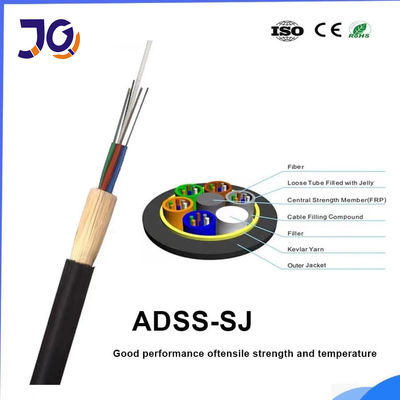 كابل الألياف البصرية ADSS SJ G652D بطول 100 متر 24 كور