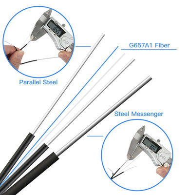 أسود Gjyxfch إسقاط سلك كابل 2F G657A1 الألياف FRP قوة