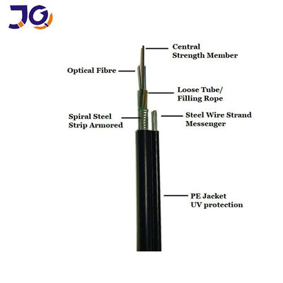 كابل الألياف الضوئية الجوي Gytc8s يدعم 48 نواة