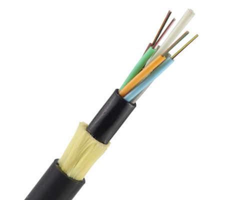 ADSS 8 10 Core SM Aerial Fiber Optic Cable HDPE سترة