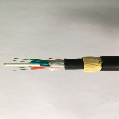 ADSS 8 10 Core SM Aerial Fiber Optic Cable HDPE سترة