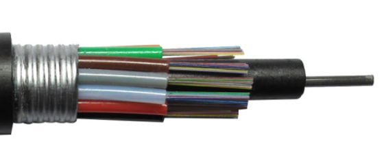 G652D مكافحة القوارض في الهواء الطلق الكابلات البصرية المدرعة الذين تقطعت بهم السبل فضفاضة أنبوب