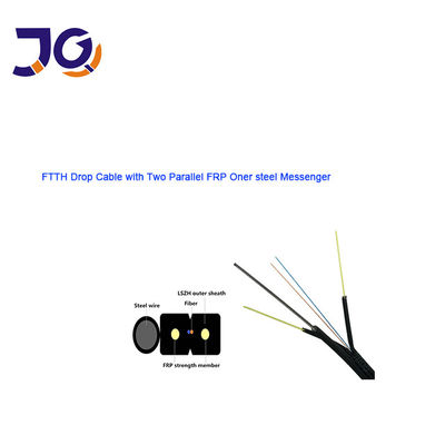 كابل إسقاط الألياف FTTH G657A2 كابل إسقاط دي فيبرا OFC 1/2/4 خيوط