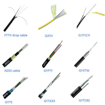 الدعم الذاتي الجوي الشكل 8 سلك فولاذي مجدول بكابل GYFTC8Y