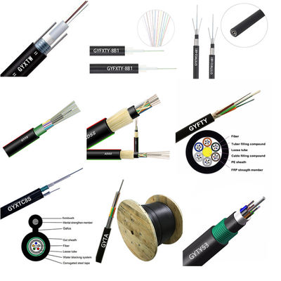 12 نواة GYTC8S Fiber Figure 8 Cable تطبيق فولاذي مدرع