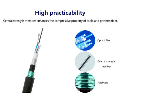 غمد مزدوج GYTA53 كابل الألياف البصرية تحت الأرض مقاوم للماء مدفون مباشرة