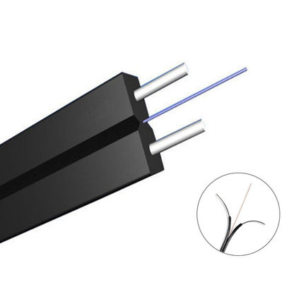 كابل إسقاط Lszh ذاتي الدعم 1F FTTH مزود بسلك فولاذي ماسنجر