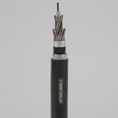2- 288 الشريط الصلب المقاوم للرطوبة للنواة المدرع GYTA53 كابل الألياف الضوئية للأسفل