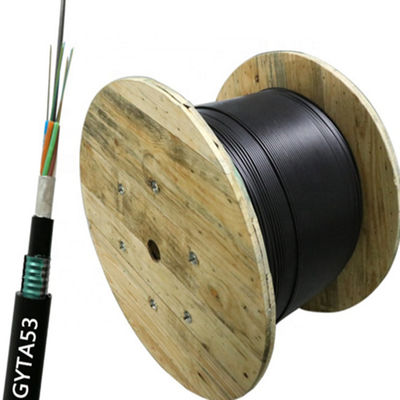 12 24 48 96 النواة النمط الواحد G652d القناة الخارجية الكابل الجوي للألياف الضوئية GYTA53 GYTS53