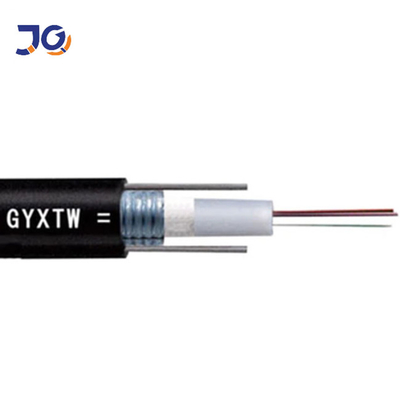 وضع فردي خارجي G652D 4 6 8 12 16 24 كبل ألياف بصرية مدرعة أساسية مع سلك فولاذي ألياف بصرية gyxtw