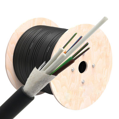 GYFTY Outdoor Aerial 24 48 Core Fiber Optic Cable مع عضو قوة FRP