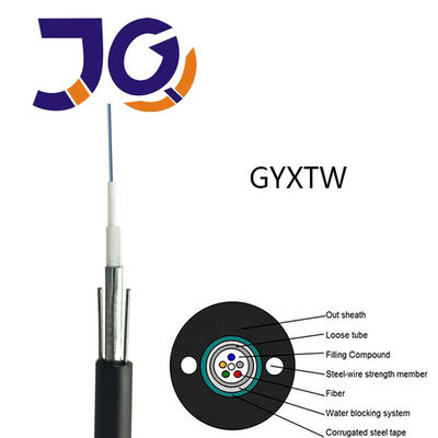 2 4 6 8 16 24 Aerial Armored Outdoor Fiber Optic Cable Gyxtw 1km g652d Single Mode 12 Core